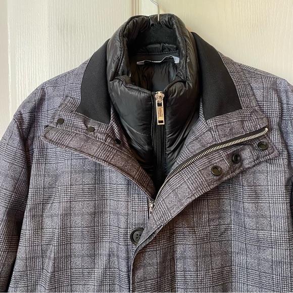 Zara Removable Collar Coat Plaid Size Large - Picture 3 of 14